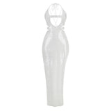 Women Dresses Sexy Cutout Dress Split Dress Skirt (Zns0409)