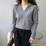 Women Winter Knitted Sweater Loose Autumn Sweater 8t8186