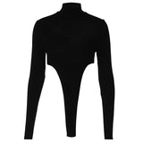 Women Jumpsuit Summer Sexy Backless Slim Fit Long Sleeve Jumpsuit (Hawthaw0412)