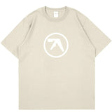 Aphex Twin Clothing  Punk Aphex Twin Print T-Shirt Oversize Hip Hop Men's Setwear