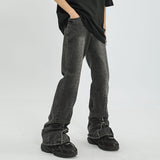 Men Jeans Vintage Washed Straight Jeans