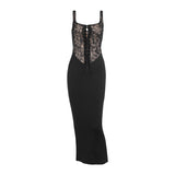 Women Dresses Summer Sexy Long Skirt Slim Vest Lace Dress (Csm202403)