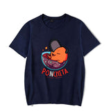 2024Funny Pochita Print T-shirt Summer Anime Pattern Print T