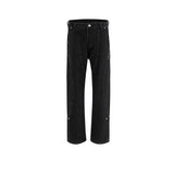 MIJKO Men Vintage Pants MIJKO Women's Men's Slim-Fit Button-Up Pants High Street Jeans