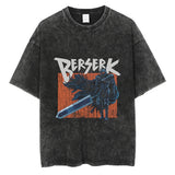 Men Streetwear Vintage Black Tshirt Harajuku Japanese Anime