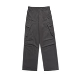 Men Sweatpants Workwear Casual Pants Pleated Paratrooper Pants Straight-Leg Trousers