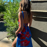 Women Dresses Summer Split Dress Sexy Backless Dress
