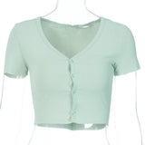 Women T-shirt Summer Slim-Fit Short-Sleeved T-shirt