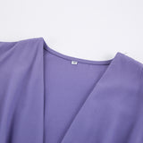 Women Dress Elegant Lantern Sleeve Chiffon Dress