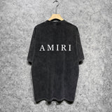 Amiri T-shirt Washed and Worn Retro Short Sleeve T-shirt