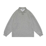 Unisex Hoodie Autumn Polo Collar Buckle Sweater