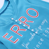 Women Tops Spring Slim-Fitting T-shirt Long Sleeve Leisure Button Top
