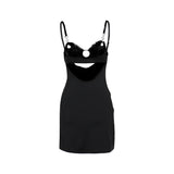 Women Dresses Spring Slim-Fitting Short Skirt Sexy Cutout Split Sling Dress (Csm202403)
