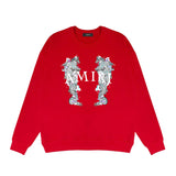 Amiri Long Sleeve Shirt Crew Sweatshirts Crew Neck Sweater