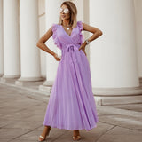 Women Date Dress Chiffon Dress Slim Fit Dress