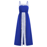 Women Date Dress Lace Slit off-the-Shoulder Tube Top A- line Dress