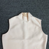 Women's Evening Dress Vest Dress Sleeveless Sheath Half Turtleneck Slim Fit Bandage One-Piece Dress Dress
