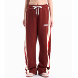 Men Sweatpants Casual Straight-Leg Sweatpants Zipper Color Contrast Patchwork Wide Leg Pants Sports Pants