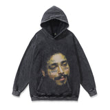 Men Hoodie Retro Hip Hop Hiphop Portrait Printed Hoodie