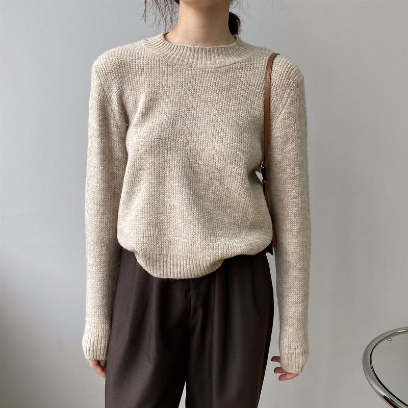 Women Winter Knitted Sweater Long Sleeve Thick Knitwear 8t7196