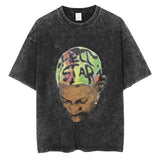 Dennis Basketball Graphic T Shirt Men's Vintage Washed
