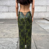 Women Dresses Sexy Cutout Pu Skirt