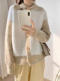 Women Knitted Cardigan Autumn and Winter Knitting Cardigan Long Sleeve Baggy Coat
