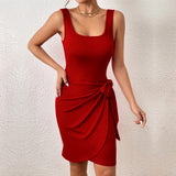 Women Dress Summer Sexy Sheath Sleeveless Knitted Beach Dress
