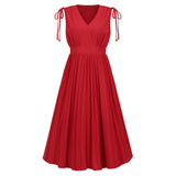Women Date Dress Summer Pleated Skirt Dress plus Size