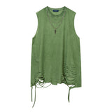 Men Vest Retro Sleeveless Vest Men's T-shirt