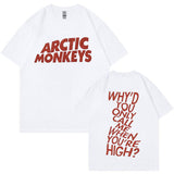 Arctic Monkey Letter Graphic Print T Shirt Men's Fashion O-N