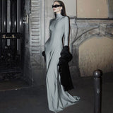Women Dresses Autumn Sexy Zipper Slim Fit Long Sleeve Dress