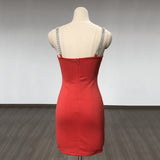 Women's Evening Dress Hip-Wrapped Skirt Chain Hollow-out Camisole Hip-Wrapped Dress