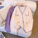 Women Knitwear Autumn and Winter V-neck Sweater Female Loose Knitted Cardigan