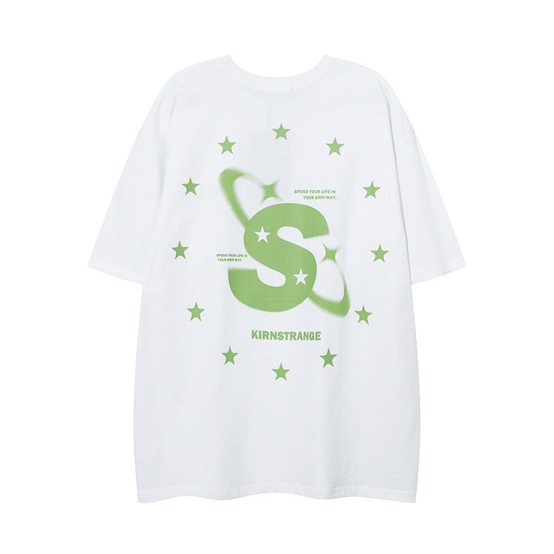Men T Shirt Letter Print Short-Sleeve T-shirt