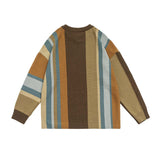 Unisex Jacket Autumn Irregular Striped Sweater