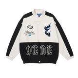 Women Jacket Removable Jacket Embroidered Stand Collar Outdoor Jacket Coat