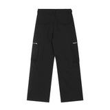 Men Sweatpants Functional Zipper Pocket Overalls Casual Straight Trousers