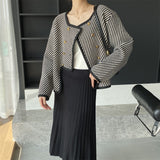 Women Knitted Skirt Autumn and Winter Knitting Skirt Pleated Skirt Loose