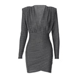 Women Dresses Autumn Sexy V-neck Long-Sleeve Dress