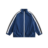 Unisex Jacket Vintage Loose Multicolor Exercise Hooded Coat Men's and Women's Stand Collar Jacket