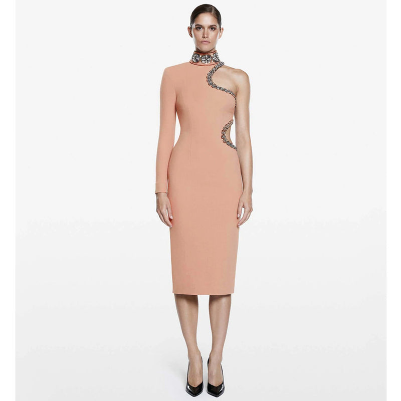 Women Dresses Long Sleeve Bandage One-Piece Dress Party Dress (Ont0408)