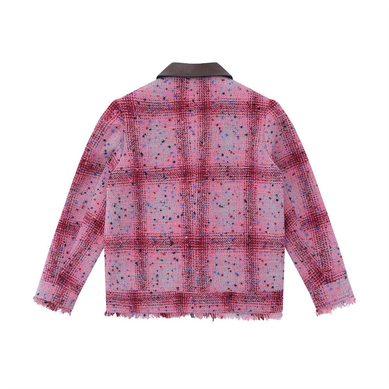 Women Jacket Loose PU Leather Collar Autumn and Winter Long Sleeve Coat