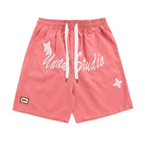 Men Shorts Graffiti Printed Casual Shorts for Men and Women Loose