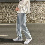 Men Jeans Loose Wide Leg Pants Spring Straight-Leg Trousers Men