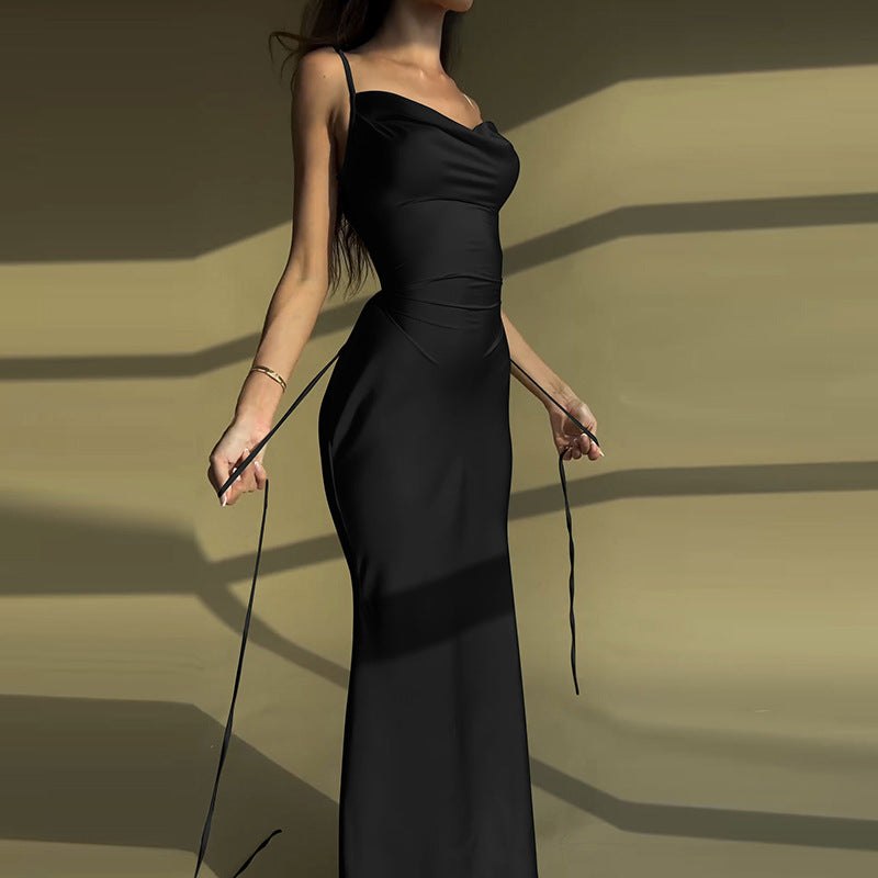 Women Dresses Summer Long Slim Strap Dress