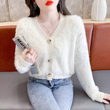 Women Knitwear Fall/Winter V-neck Knitted Cardigan