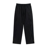 Men Sweatpants Casual Pants Men's Pants Button Solid Color Loose Trousers