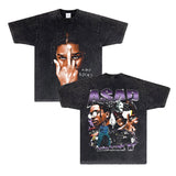 Asap Rocky T-Shirts Vintage ASAP Rocky Summer Short Sleeve T-Shirts Men and Women