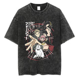 Washed Retro T-Shirt Street Spy X Play House, Casual Summer Short Sleeves